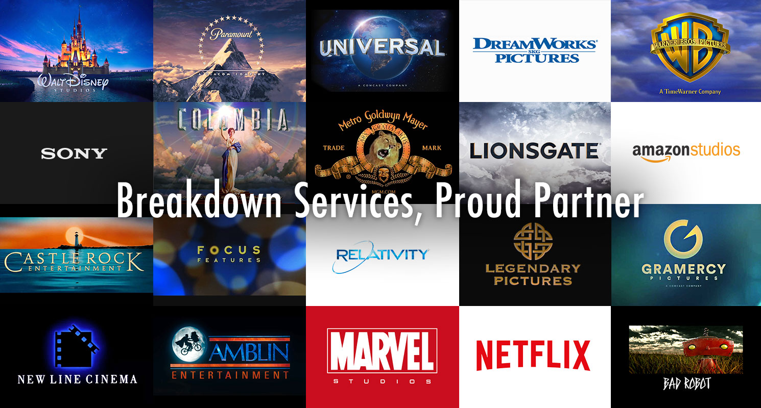 Proud partner with the following Studios.